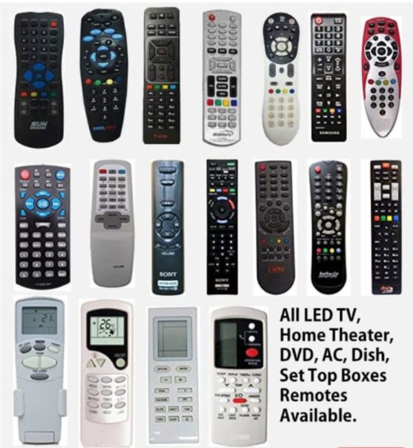 All Company LED LCD Tv and DTH Remotes Available Here